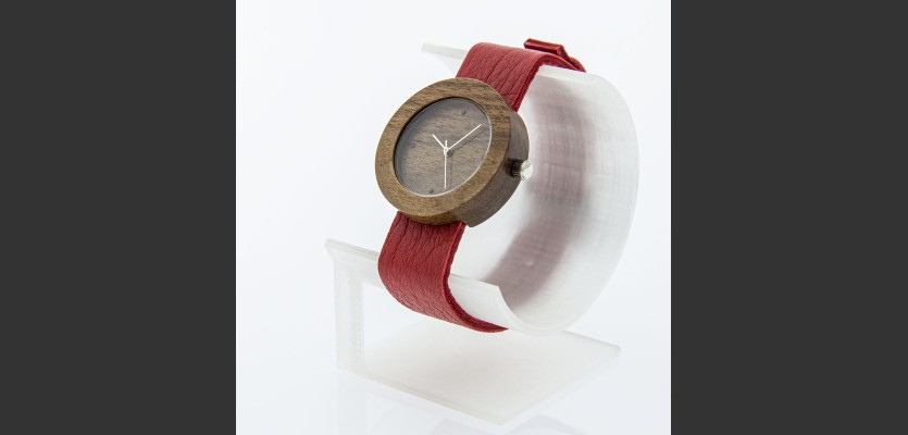 Dřevěné hodinky Alfa Ořechové - V.Č.: 00325