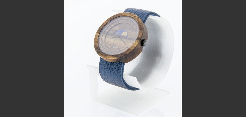 Dřevěné hodinky Excelsior Moon Ořechové - V.Č.: 00343