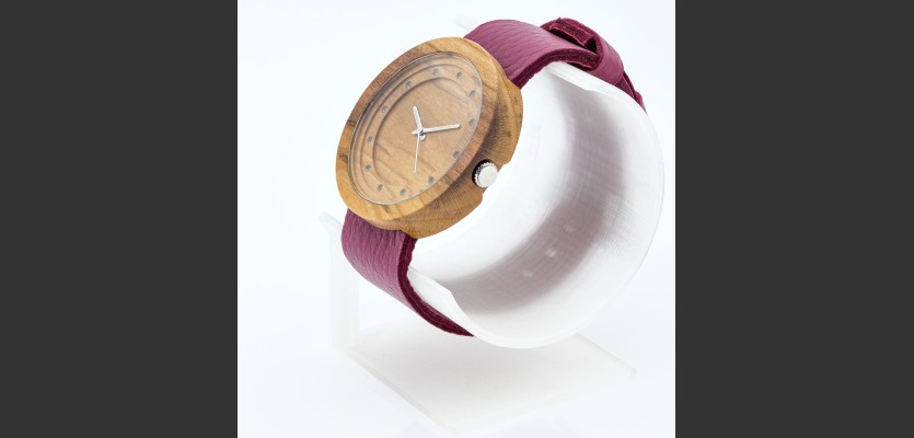 Dřevěné hodinky Excelsior Slivoň Bluma - V.Č.: 00358