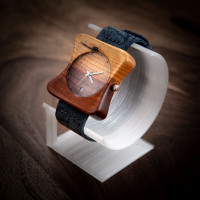 Dřevěné hodinky Edison Švestkové - V.Č.: 00147