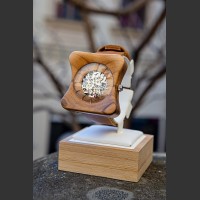 Dřevěné hodinky Edison Automat Višeň - V.Č.: 00242