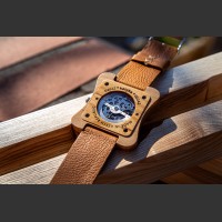 Dřevěné hodinky Edison Automat Višeň - V.Č.: 00242