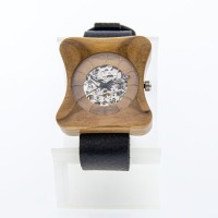 Dřevěné hodinky Edison Automat Višeň - V.Č.: 00243
