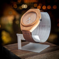 Dřevěné hodinky Aladin Třešňovohabrové - V.Č.: 00112