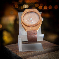 Dřevěné hodinky Aladin Třešňovohabrové - V.Č.: 00112