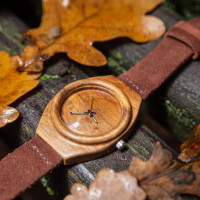 Dřevěné hodinky Aladin Ořech - V.Č.: 00130