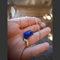 302.Náhrdelník -  Lapis lazuli - kámen nejkrásnější modré barvy. 