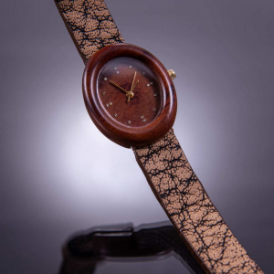 Dřevěné hodinky model "Empire" - Švestka